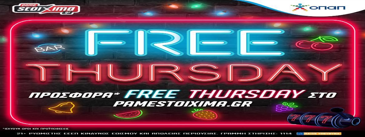 Pamestoixima live casino Free Thursday